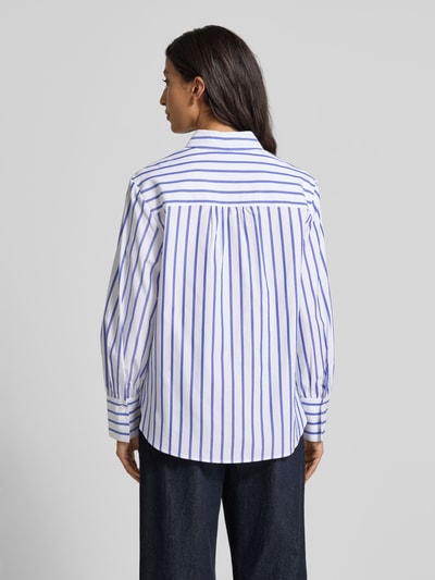 Brax Bluzka koszulowa z listwą guzikową model ‘VIC’ Granatowy 5