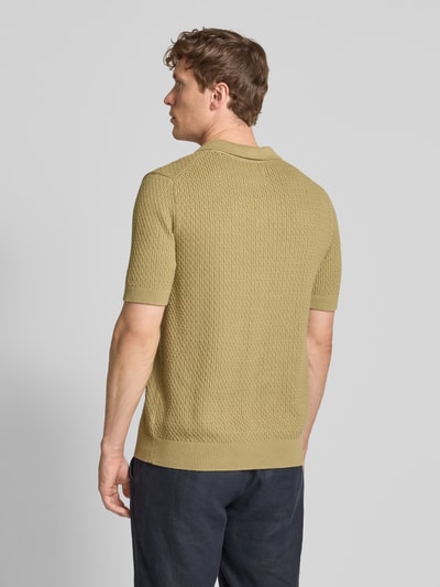 MCNEAL Koszulka polo z dzianiny o kroju regular fit z fakturowanym wzorem Trzcinowy 5