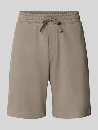Produktfoto, Regular Fit Sweatshorts aus reiner Baumwolle Modell 'DAYONO' von HUGO efekt: jednolity kolor, krój regular fit, nadruk z logo, ściągacz z tunelem, wpuszczane kieszenie, wykończenie materiału: dzianina dresowa, bawełna