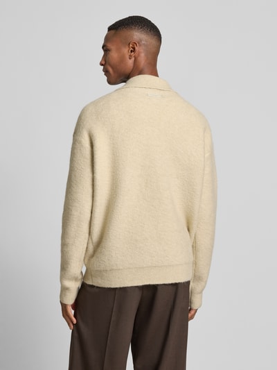 CK Calvin Klein Strickpullover mit V-Ausschnitt Offwhite 5