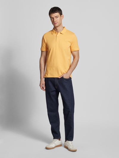 Tom Tailor Regular Fit Poloshirt aus Baumwoll-Piqué mit Logo-Stitching Apricot 1