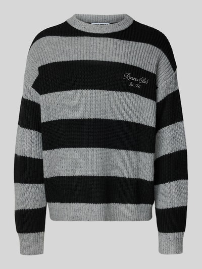 REVIEW Strickpullover mit Label-Stitching Black 2