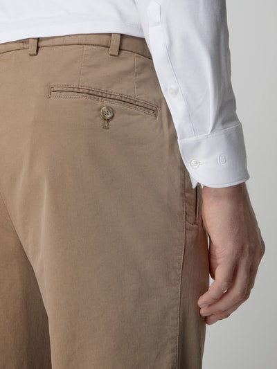 Hiltl Bundfaltenhose mit Stretch-Anteil Modell 'Morello' Hellbraun 3