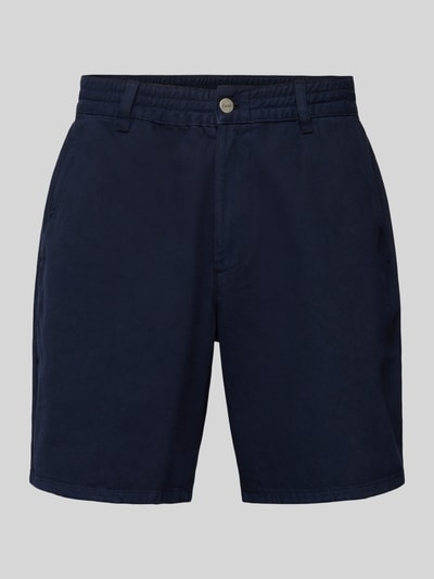 Forét Korte regular fit broek met elastische band, model 'CLAY' Marineblauw - 1