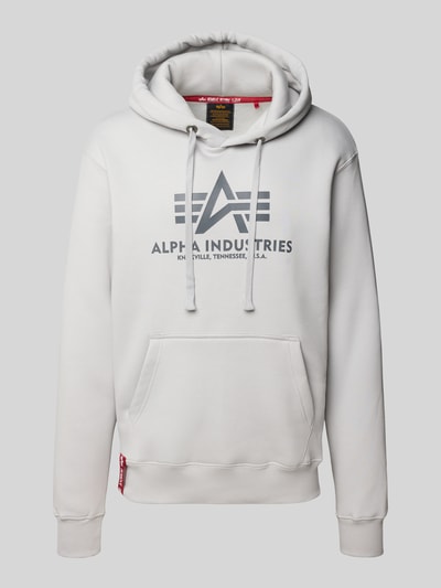 Alpha Industries Hoodie mit Label-Print Hellgrau 2