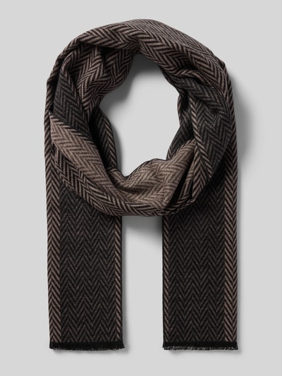 Christian Berg Men Sjaal van viscose in all-over look Taupe - 1