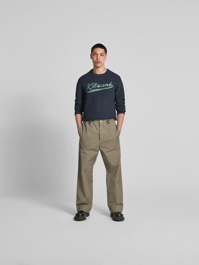 MAISON KITSUNÉ Pullover in Strick-Optik Dunkelgrau 1