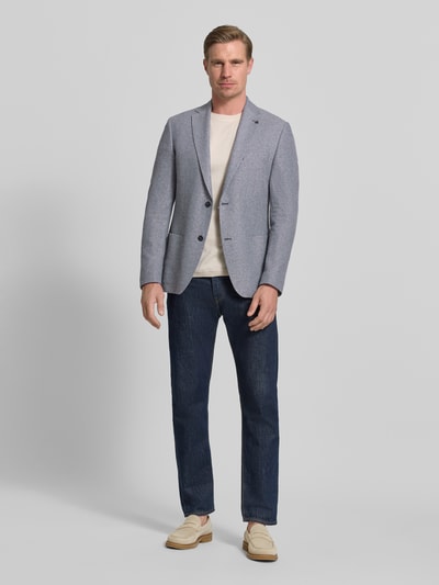 ROY ROBSON Slim Fit 2-Knopf-Sakko mit Reverskragen Blau 1