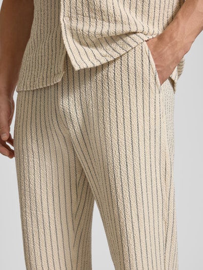 Les Deux Hose mit Strukturmuster Modell 'Houston' Offwhite 3