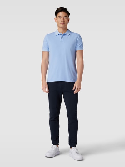 BOSS Orange Slim fit poloshirt met labeldetail, model 'Prime' Oceaanblauw - 1