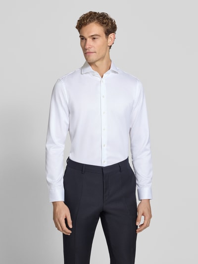 Jake*s Koszula biznesowa o kroju slim fit z czystej bawełny Biały 4