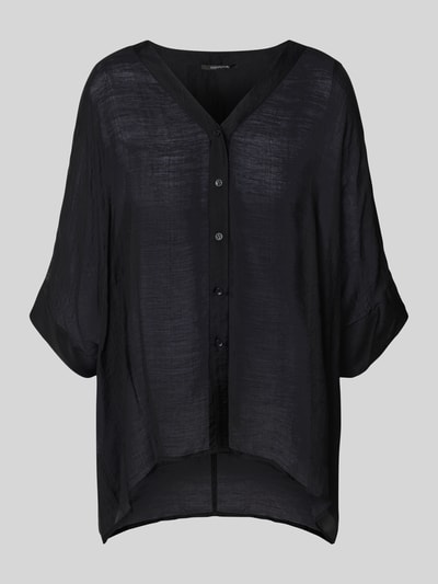 comma Relaxed Fit Bluse mit V-Ausschnitt Black 2