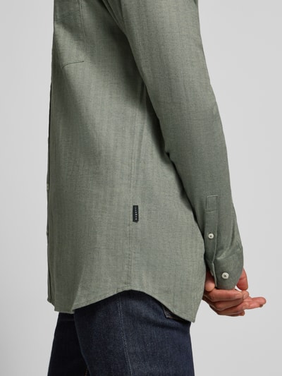 bugatti Vrijetijdsoverhemd met knoopsluiting Kaki - 3