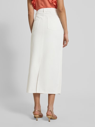 Essentiel Antwerp Jeansrok met loopsplit, model 'Hobbit' Wit - 5
