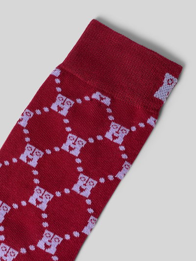 Happy Socks Socken aus Baumwollmix Modell 'Monogram' Bordeaux 2