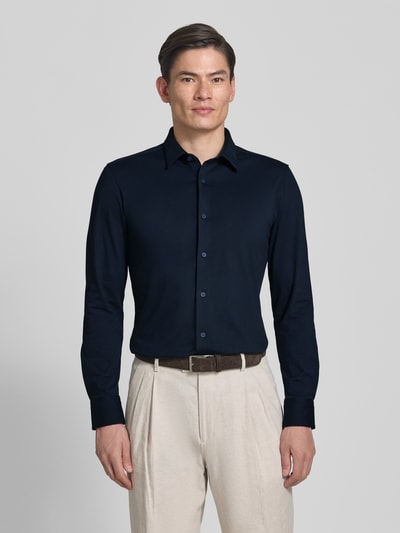 BOSS Slim Fit Businesshemd aus Baumwoll-Mix Modell 'P-HANK-S' Marine 4