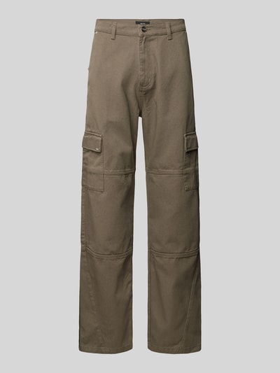 EIGHTYFIVE Cargohose mit Knopf- und Reißverschluss Khaki 2