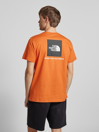The North Face T-Shirt mit Label-Print Rostrot 4
