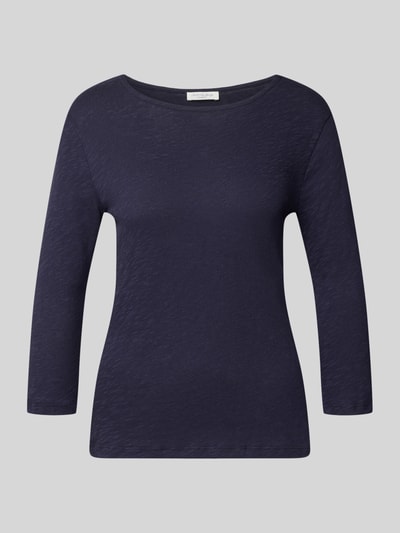 Produktfoto, Longsleeve mit 3/4-Arm von Christian Berg Woman in Dunkelblau, reine Baumwolle, gerader Schnitt, Rundhalsausschnitt