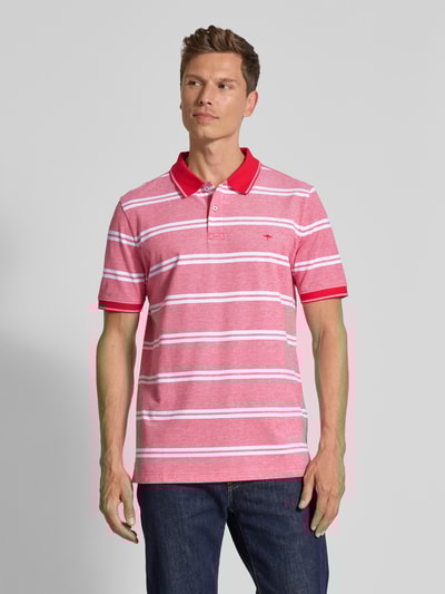 Fynch-Hatton Regular Fit Poloshirt mit Label-Stitching Rot 4