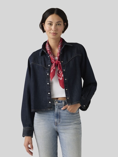Levi's® 300 Regular fit jeanshemd van mix van katoen en lyocell model 'ELI' Donkerblauw - 5