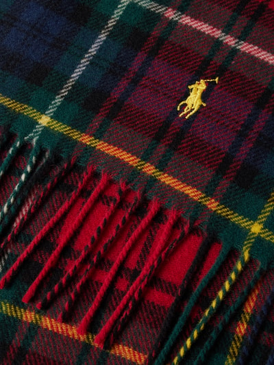 Polo Ralph Lauren Szal wełniany z wyhaftowanym logo Czerwony 2