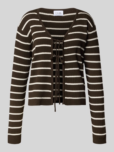 VILLA SOPHIE Strickjacke aus Viskose-Mix Modell 'NURIA' Dunkelbraun 2