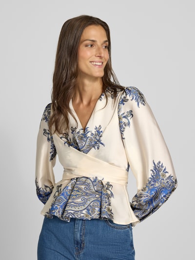 Neo Noir Blusenshirt mit V-Ausschnitt Modell 'RISTA' Blau 3