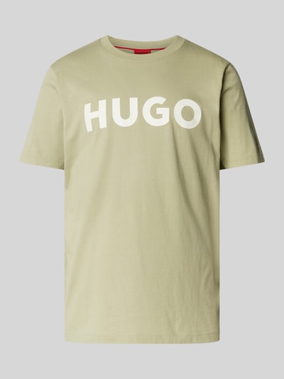 HUGO T-Shirt mit Label-Print Modell 'DULIVIO' Hellgruen 2