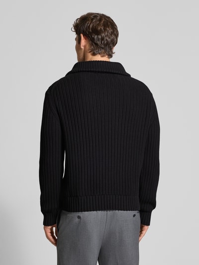 HUGO Regular fit schipperstrui van puur katoen, model 'SRIGG' Zwart - 5