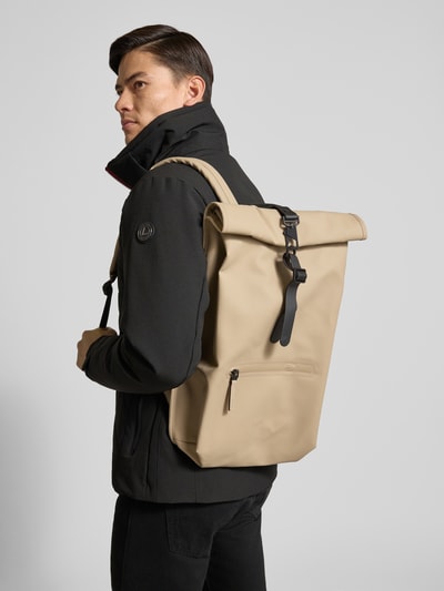 RAINS Rolltop-rugzak met verstelbare schouderbanden Beige - 1