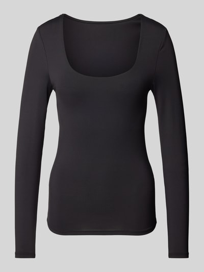 Only Longsleeve mit tiefem Rundhalsausschnitt Modell 'ELA' Black 2