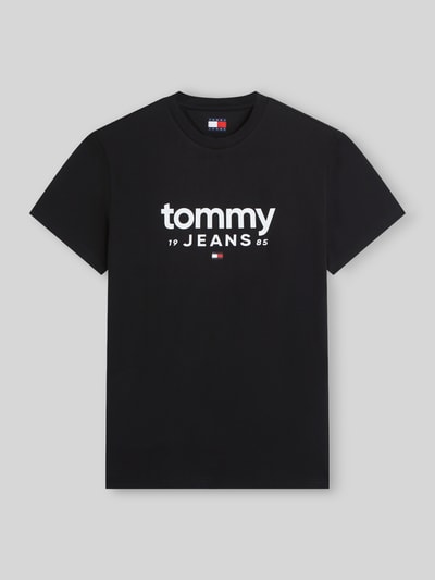 Tommy Jeans relaxed fit T-shirt van puur katoen met labelopschrift Zwart - 2