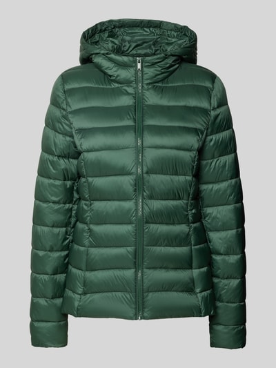 Jake*s Casual Gewatteerd jack met capuchon Donkergroen - 2