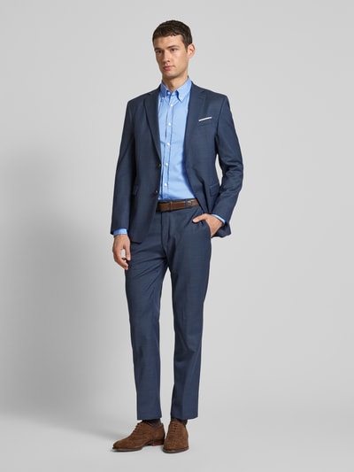 BOSS Regular fit zakelijk overhemd met labelstitching, model 'Roan' Bleu - 1