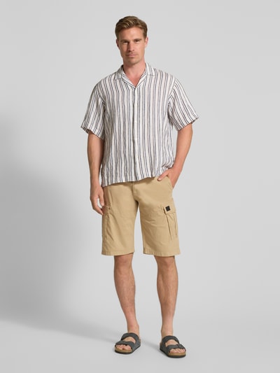 s.Oliver RED LABEL Relaxed Fit Cargoshorts aus Baumwoll-Mix Beige 1