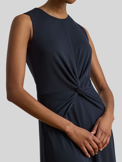 Lauren Ralph Lauren Jurk met knoopdetail in de taille Marineblauw - 3