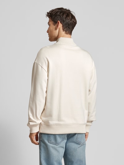 HUGO Sweatshirt met opstaande kraag, model 'Diqiele' Offwhite - 5