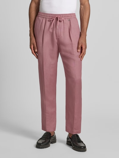 Antony Morato Regular Fit Hose aus Leinen-Viskose-Mix Modell 'NEIL' Rostrot 4
