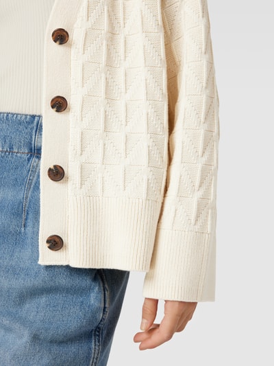 Gant Strickjacke mit Strukturmuster Offwhite 3