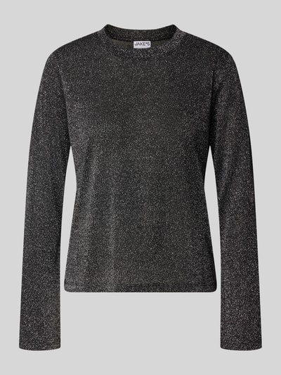 Jake*s Casual Langarmshirt mit Rundhalsausschnitt Black 1