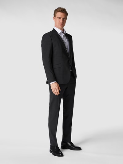 Strellson Slim fit pantalon met persplooien, model 'Flex Cross' Antraciet - 1