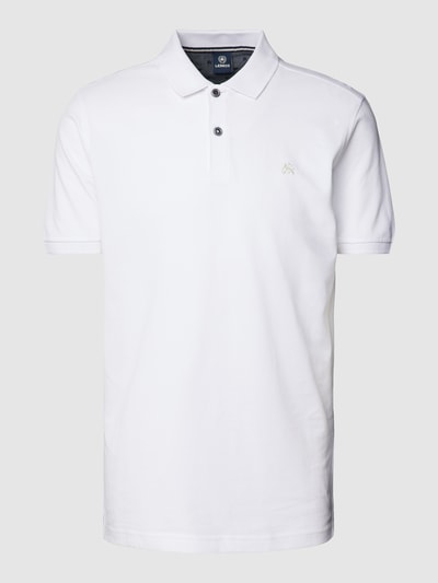 Lerros Poloshirt met labelstitching Wit - 2