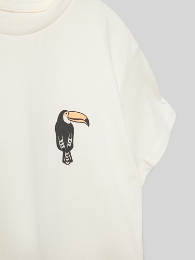 Tom Tailor T-shirt met motiefprint Offwhite - 2