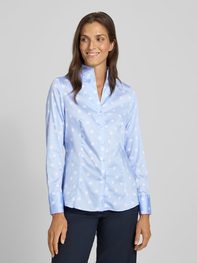 ETERNA Slim fit overhemdblouse met opstaande kraag Lichtblauw - 4