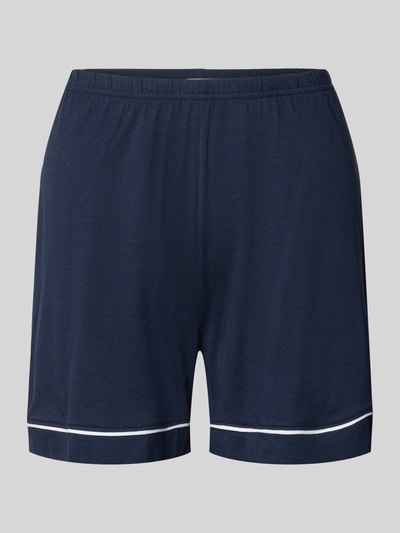 Produktfoto, Regular Fit Pyjama-Shorts mit elastischem Bund von Christian Berg Woman aus Baumwoll-Modal-Mix, dunkelblau, Beinabschlüsse: Bordüre