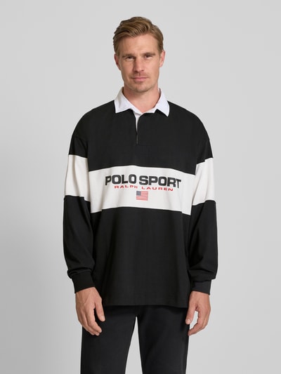 Polo Ralph Lauren Sweatshirt mit Polokragen und Label-Print Black 4