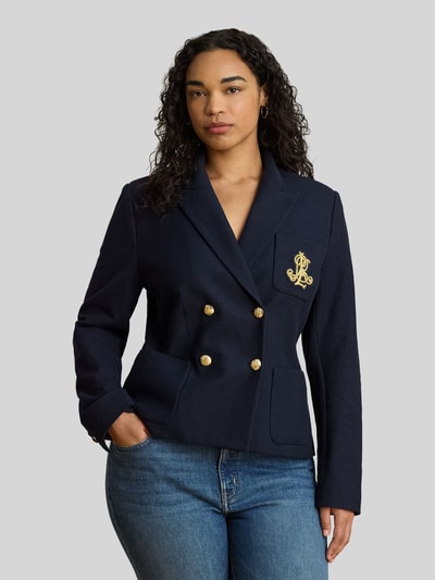 Lauren Ralph Lauren regular fit blazer van katoenmix Marineblauw - 6
