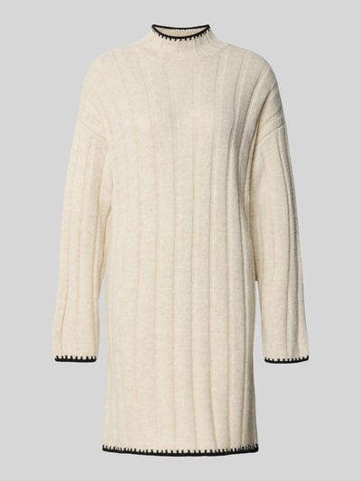 Only Comfort Fit Strickkleid mit Kontrastdetails Modell 'CHICK' Offwhite 2