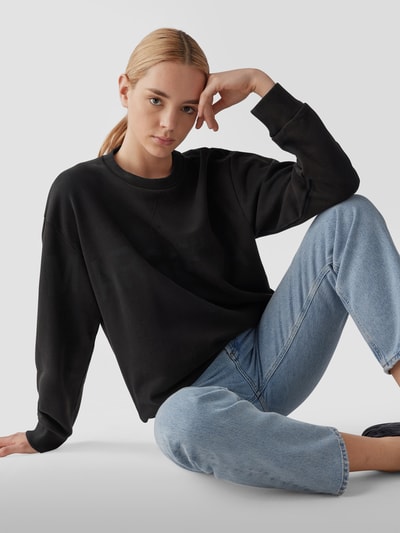 MM6 Maison Margiela Sweatshirt mit Label-Print Schwarz 3